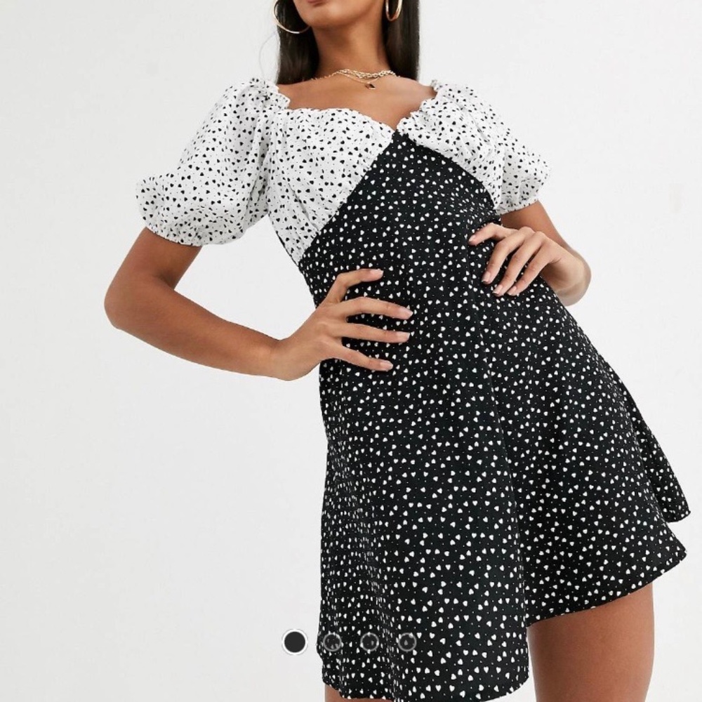 Mono HEART MILKMAID MINI Dress